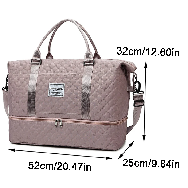 Sacos De Viagem De Grande Capacidade para As Mulheres, Bolsa Tote Impermeável, Viagem Duffle Bags, Yoga Fitness Bags com Compartimento De Sapato