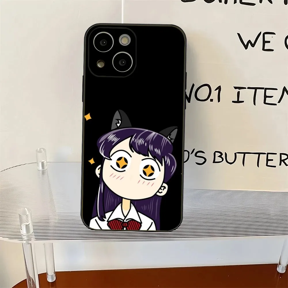 Anime K-Komi Shouko Phone Case For iPhone 16,15,14,13,12,Pro,Max,11,7,8,Plus,XR,XS Max Shockproof Silicone Soft Shell