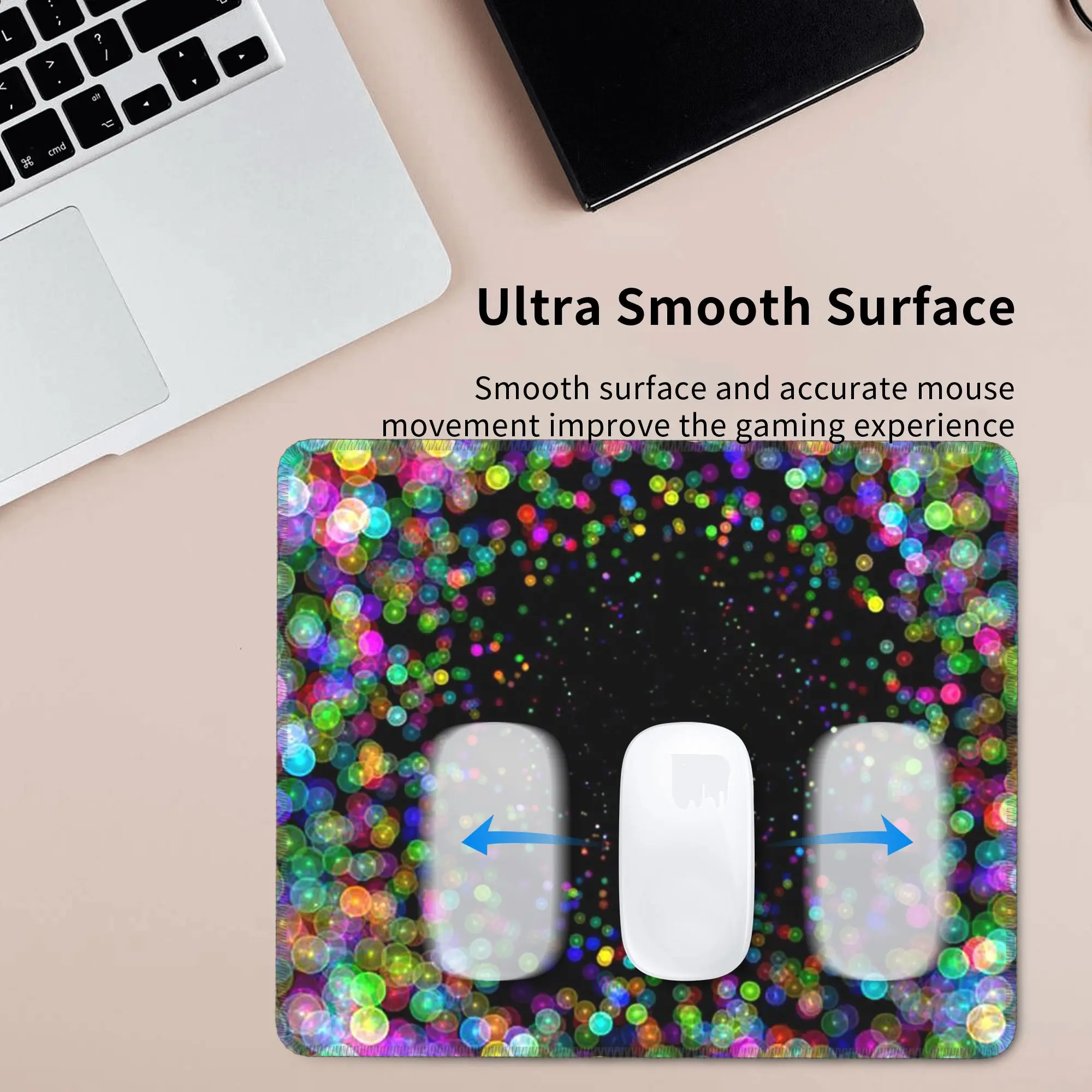 Neon Glow UV Blacklight Activated Glow-in-the-Dark Mouse Pad Computer Keyboard Mouse Mat Gamer PC Laptop Desk Mat Table Mats