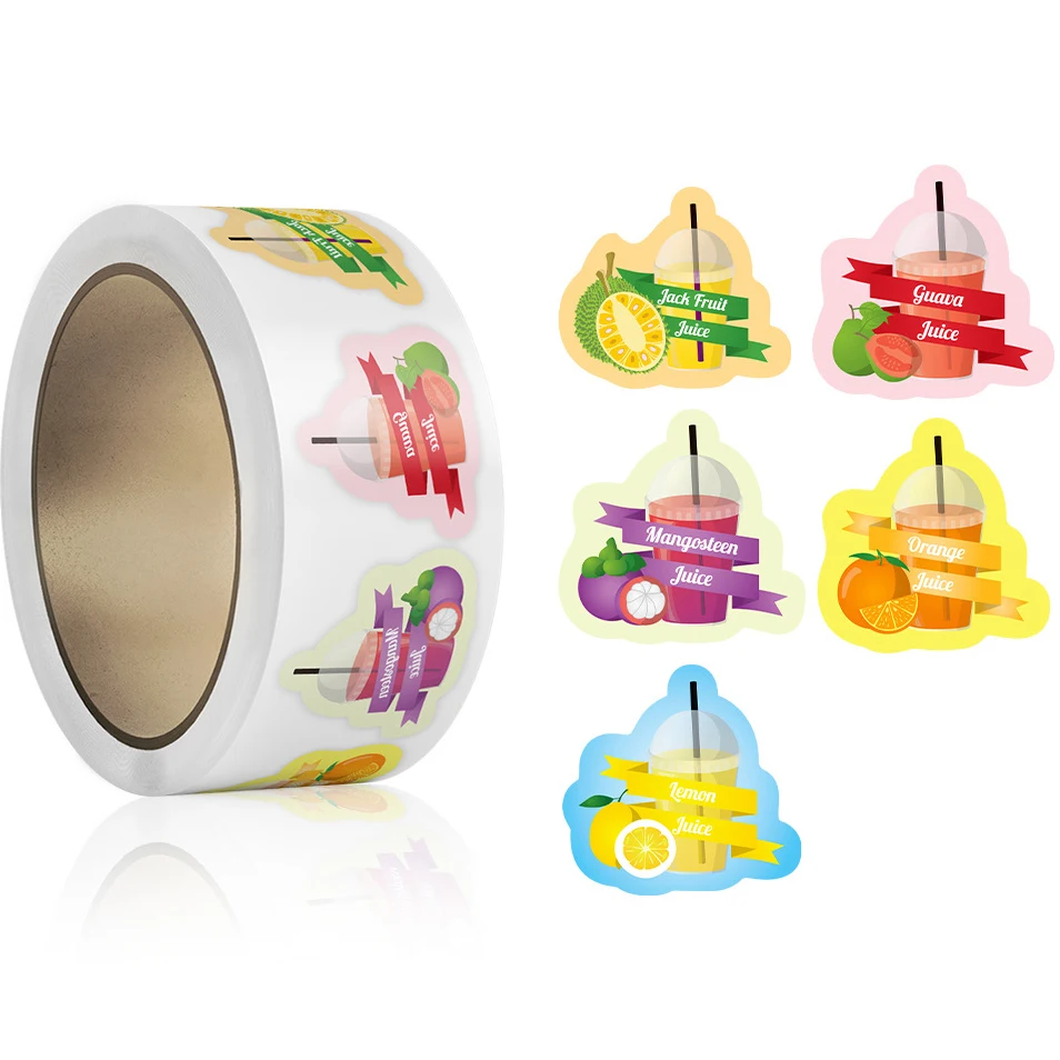 

100-500 шт., наклейки для сока и напитков, вечерние рождественские подарки, упаковочная этикетка, канцелярские наклейки для скрапбукинга, детские игрушки