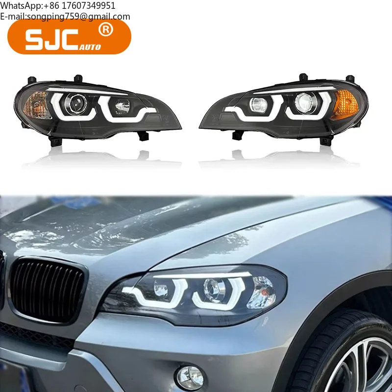 SJC LED Headlight Assembly for BMW X5 E70 2007-2013 Upgrade High Quality Front Lights for BMW E70 Head Lamp