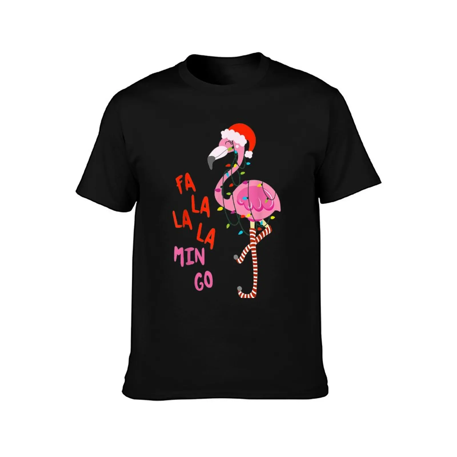 Fa La La La Mingo Flamingo For Christmas T-Shirt Plus Size Lightweight Tee Shirt T-Shirt