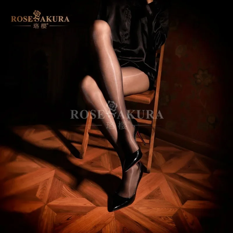 

sakura flash series oil sleek black silk stockings ultra-thin no waist edge tights open crotch office lady party club girl 7337