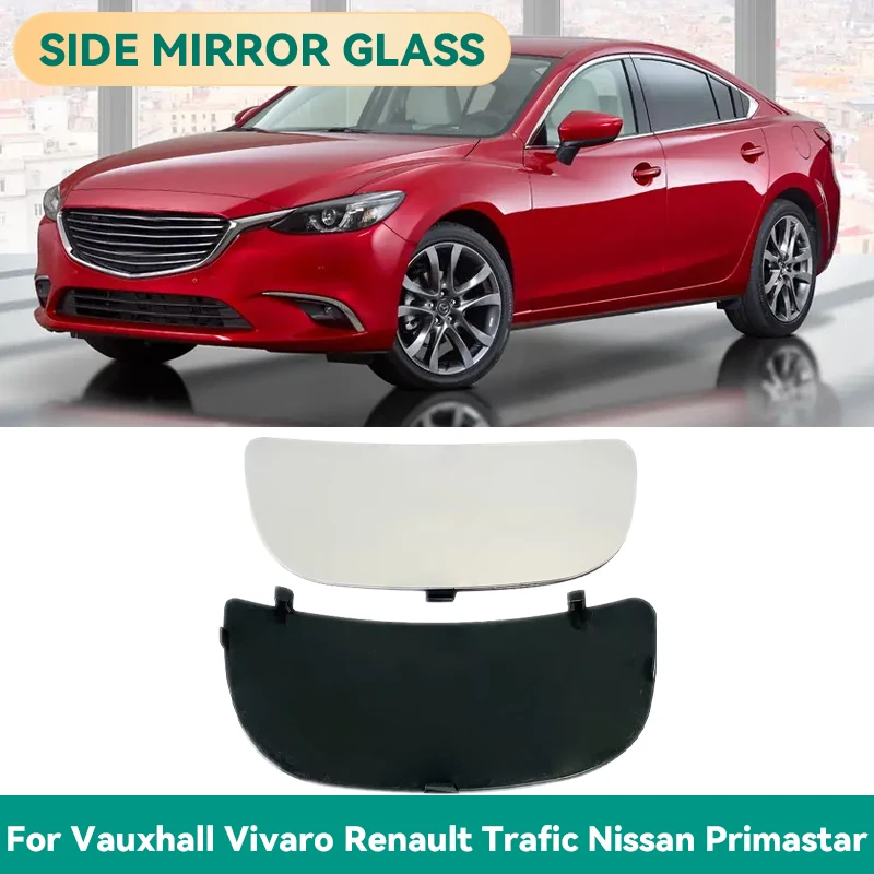 Espejo retrovisor de cristal con calefacción, espejo retrovisor izquierdo y derecho para Vauxhall Vivaro,Renault Trafic,Nissan Primastar 02-12