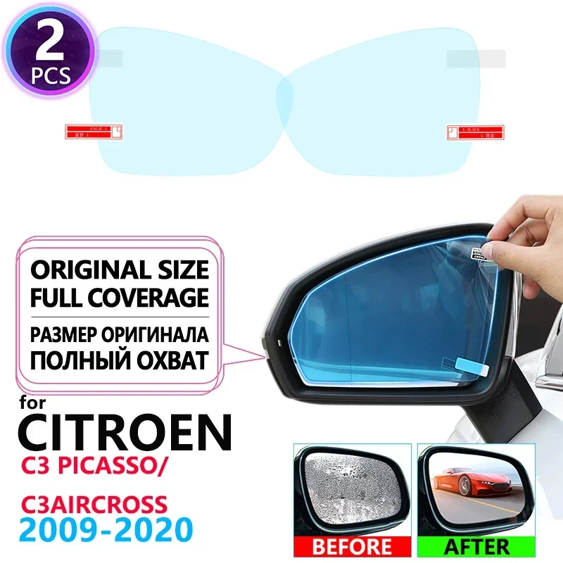 

Full Cover Anti Fog Rainproof Film For Citroen C3 Picasso Aircross 2009~2019 Rearview Mirror Car Accessories