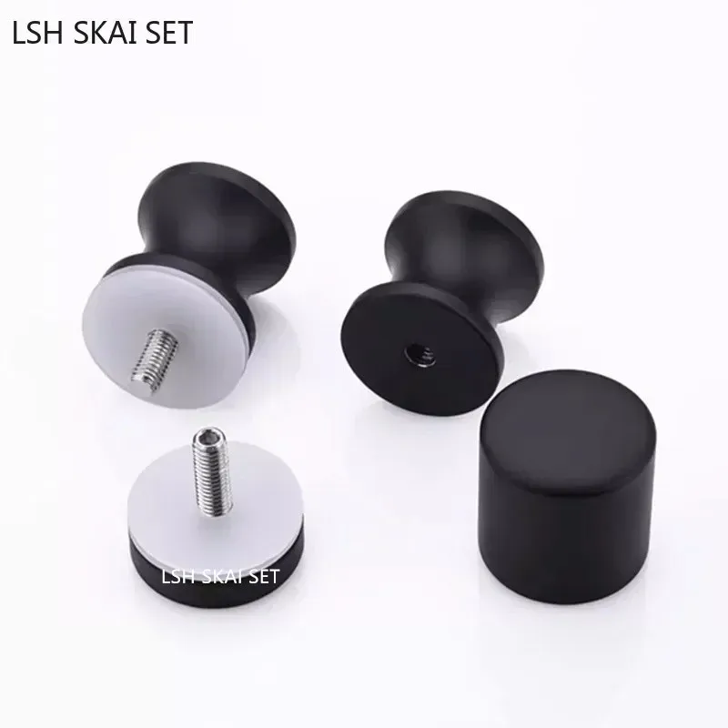 Aluminum Alloy Single Hole Barn Door Handle Bathroom Glass Door Handles Cabinet Drawer Knob Home Door Knobs for Interior Doors