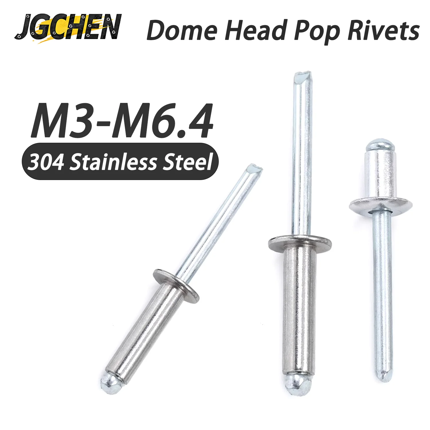

Dome Head Pop Rivets High Strength 304 Stainless Steel Pull Blind Rivet M3-M6.4 Metal Furniture & Automotive,Assorted Fastener