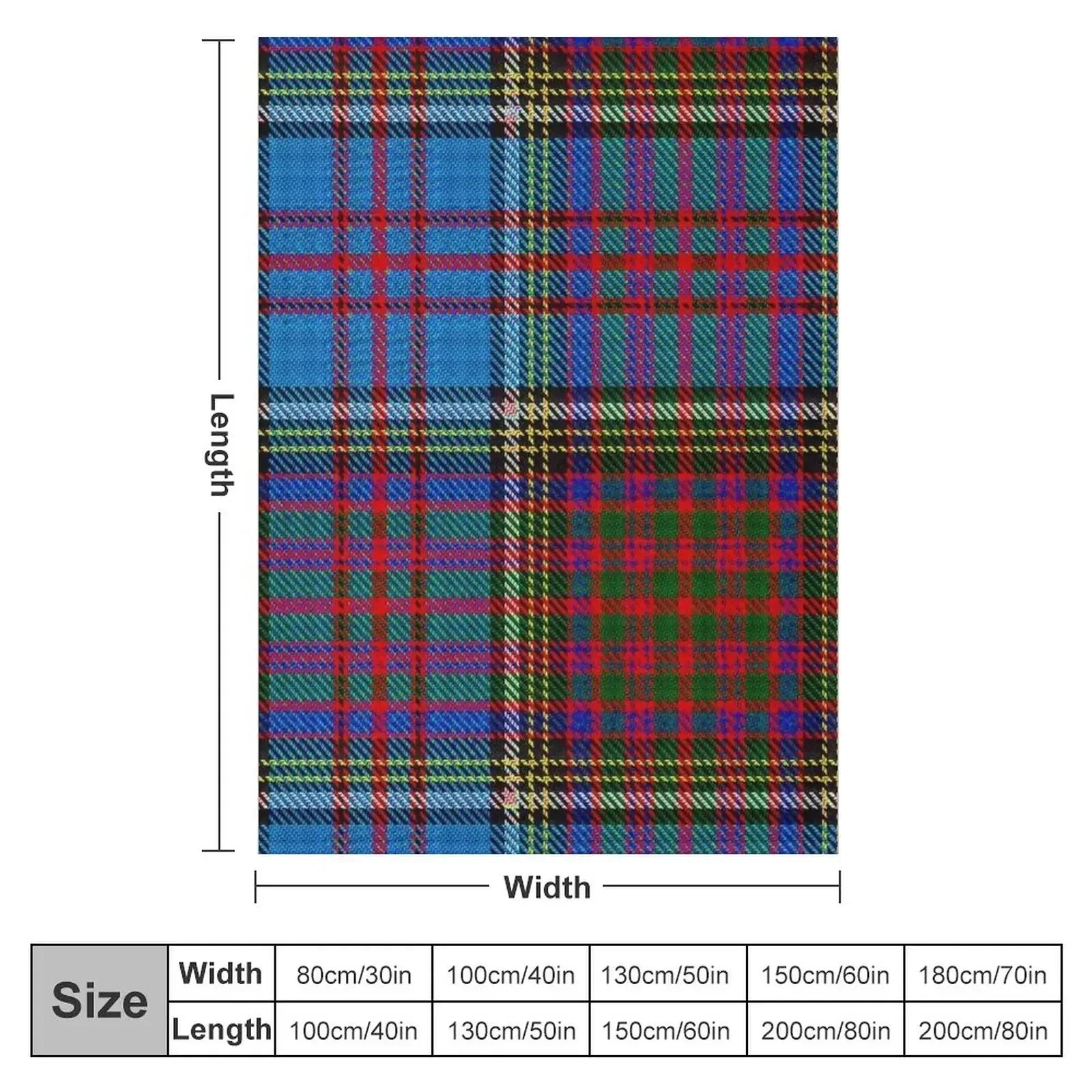 Anderson Clan Standard Tartan Throw Blanket Retros Luxury Blankets