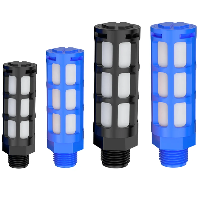 1 5 10pcs Air Plastic Exhaust Muffler 1/8 1/4 1/2 Male Thread Pneumatic Absorb Noise Filter Slip Lock for Misting Pump