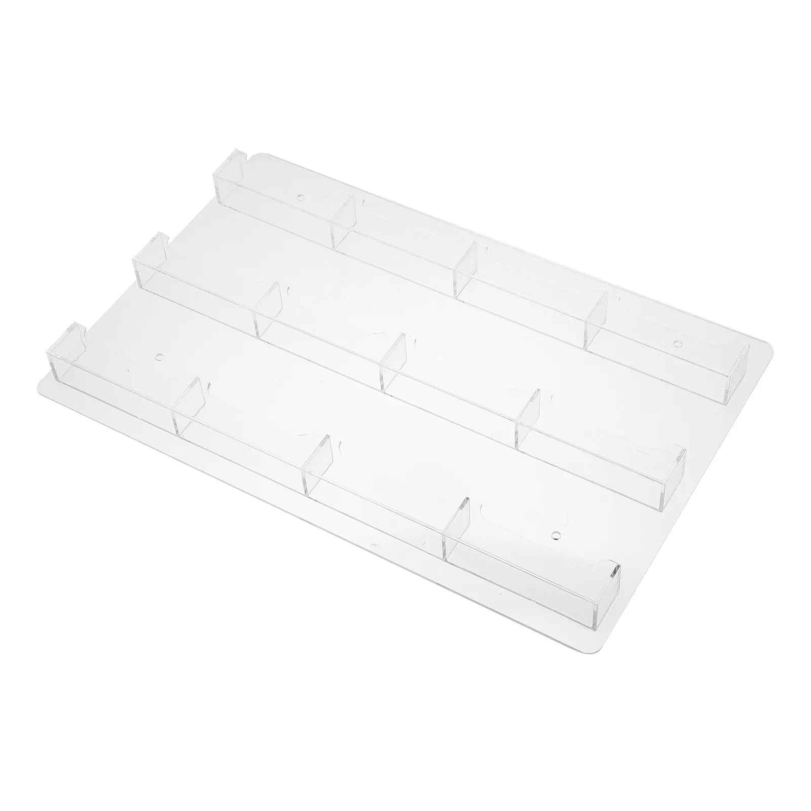 12-Grid Wall Mounted Acrylic Business Card Holder Multi Pocket Clear Card Organizer Rack Display