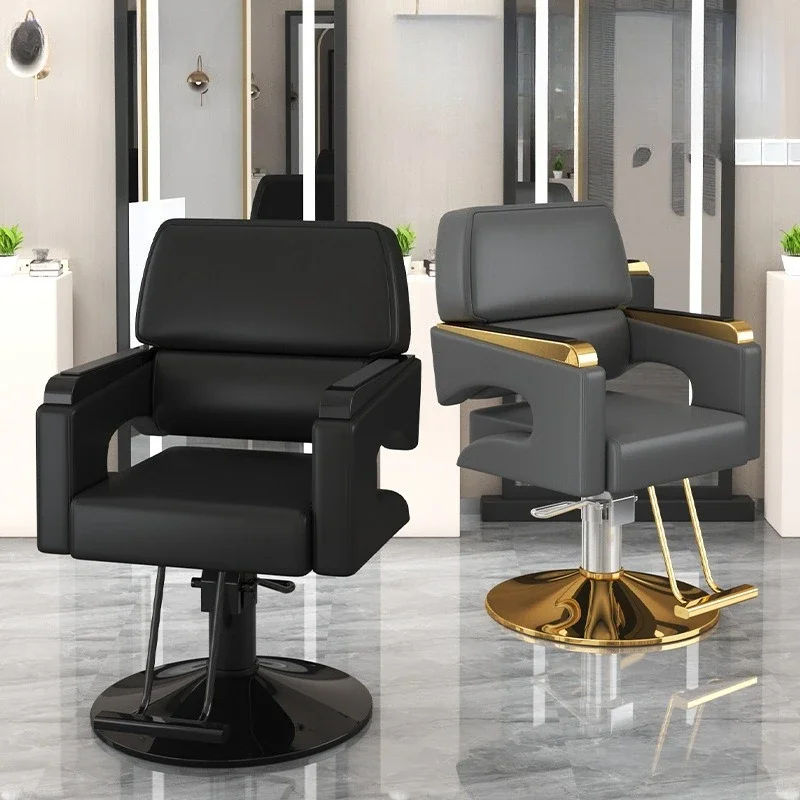 Hair chair Barber shop perm, dye and cut hair Rotary lift hair chair Leather hair chair