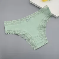 Moonflame 5 PCS Women's Pantie Female Lingerie Solid Color Sexy Lace Cotton Briefs Woman Panties - Image 4