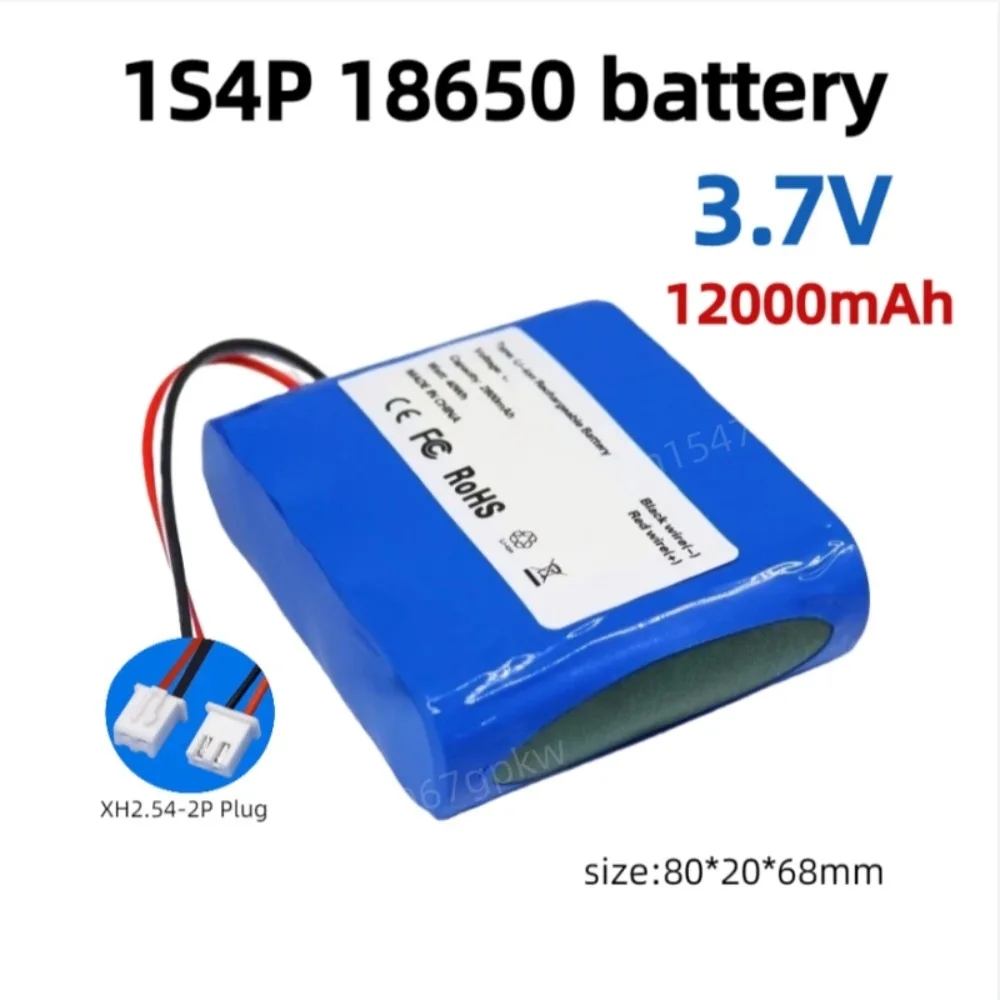 

Литиевая аккумуляторная батарея 3.7V 1S4P 12000mAh 18650 для рыбалки/светодиодных фонарей/аудиоустройств Bluetooth 4.2V, сменная батарея для экстренных случаев