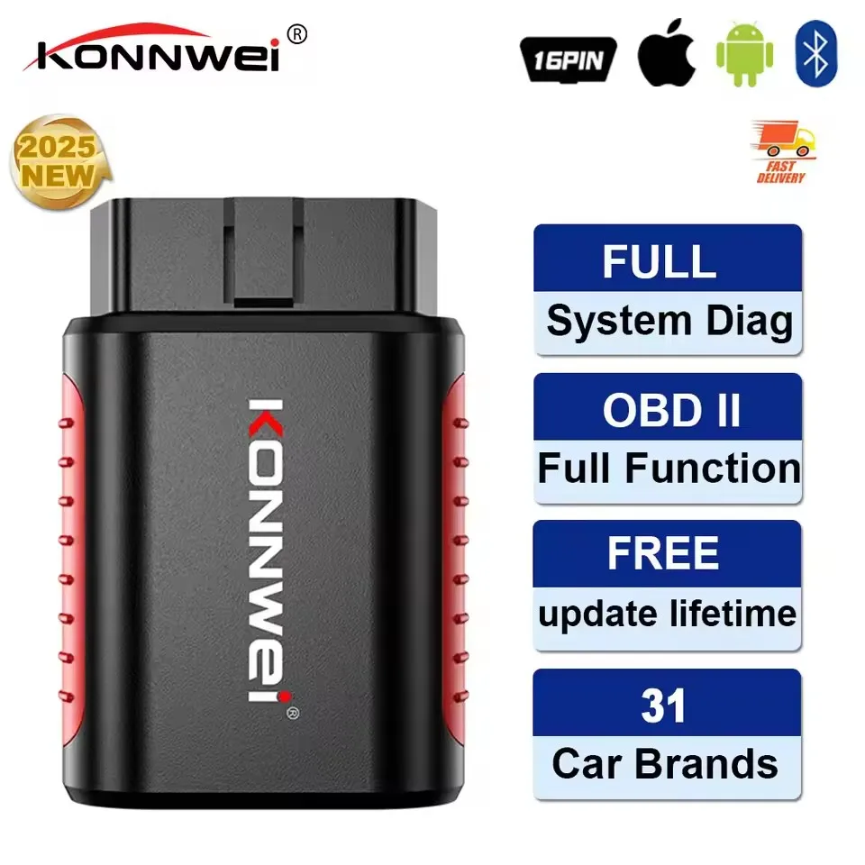 2026 KONNWEI KDIAG Full System Auto Scanner Reset SAS EPB Service ECU Programmer OBD OBD2 Car Diagnostic Tool pk Thinkdiag MINI