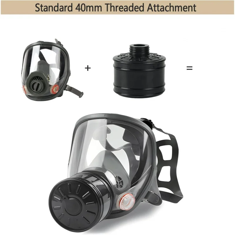 40mm Gas Mask Filters Single Gas Mask Filter for Gas Mask 40mm Activated Carbon Filter Against Vapors Dust Paint Spray Welding