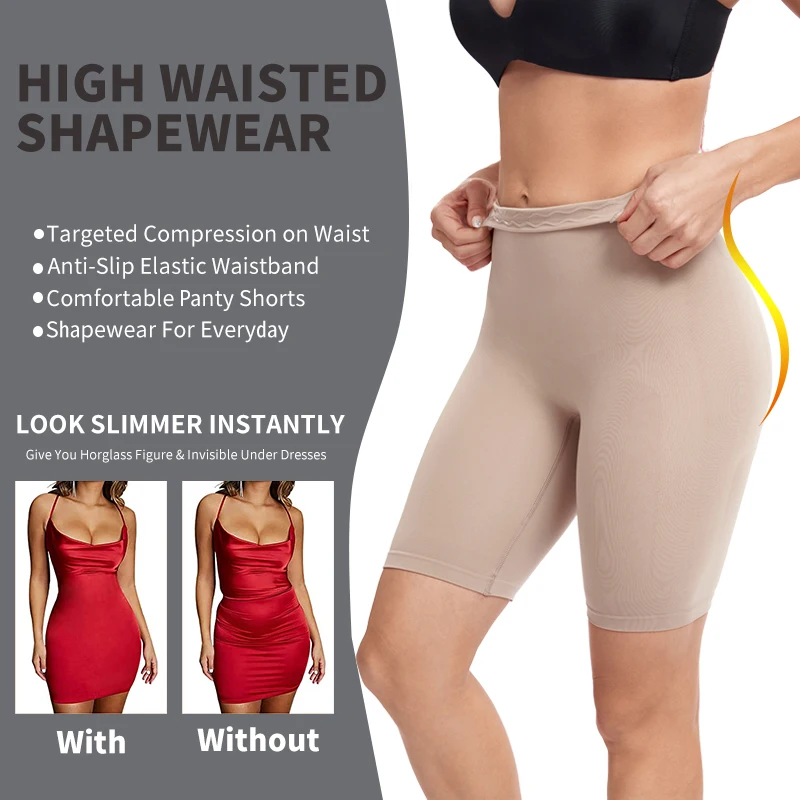 Butt Lifter Shorts Women Shapewear Tummy Control Body Shaper Seamless Slimming Underwear High Waist Sculpting Mid Thigh Panties