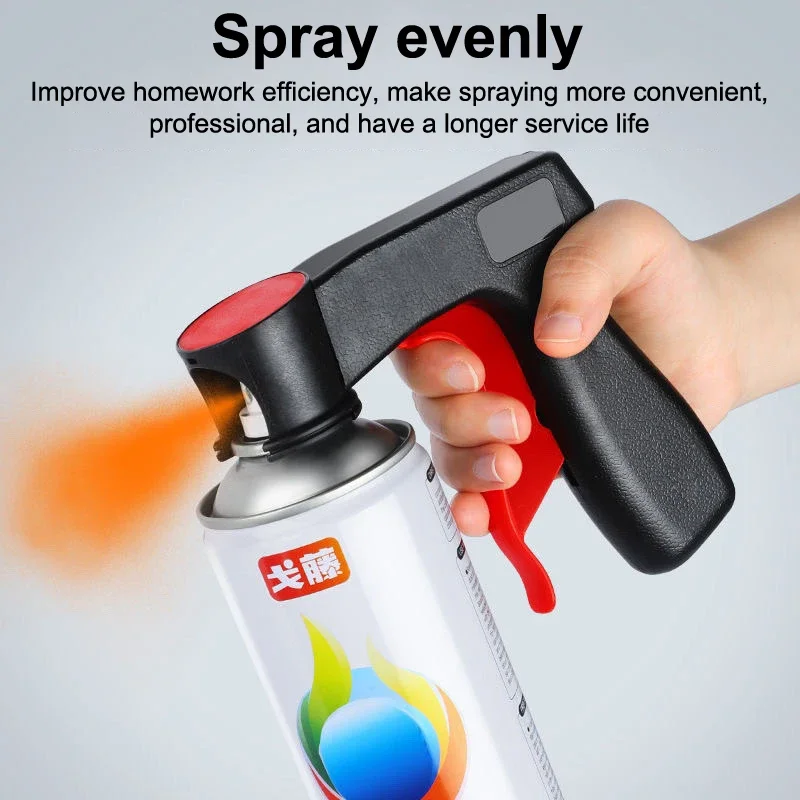 1 Pcs Plastic Portable Spray Paint Handle, Universal Reusable Car Color Changing Film Pasting Self Spraying Hand Spray