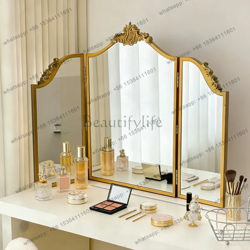 XX.Personalised Mirror Decor Unbreakable Fold Modern Custom Bedroom Mirror Decor Art Makeup Decorative Specchi Home Decor Items