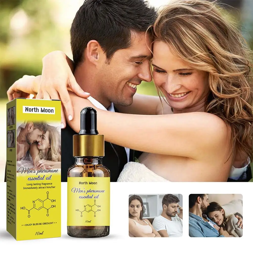Aceite Esencial de Feromonas para Hombres 10ml - Fragancia Corporal Refrescante Natural, Esencia Corporal de Larga Duradera, Ideal para Personal Diario de Hombres