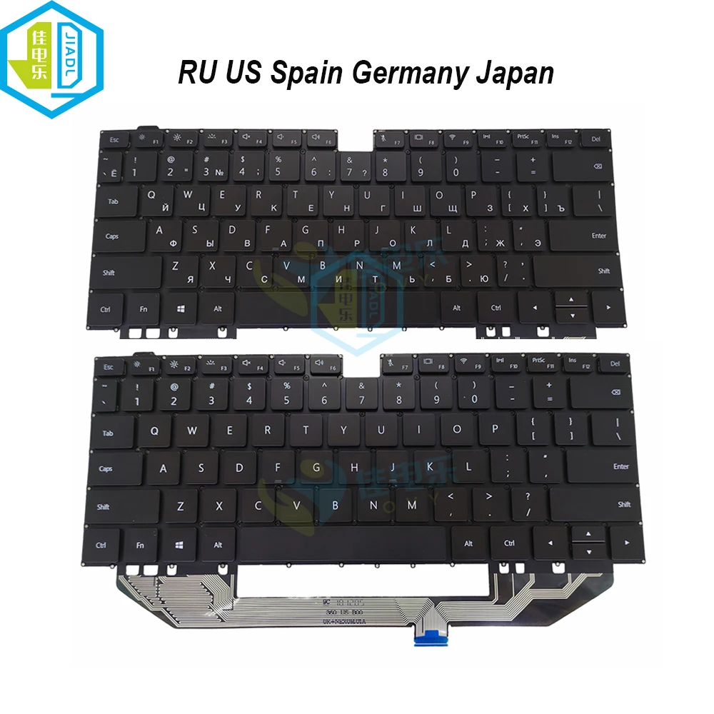 RU US Japan Germany Spanish Keyboard For Huawei MateBook X Pro MACH-W19 W19C W29 W09 MACHR-W19L MACHD-WFE9 B7-410 MACH-WAH9LP