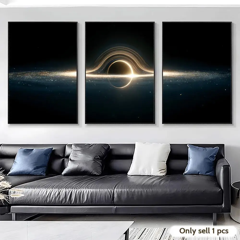 Black Hole Accretion Disk Cool Painting Calligraphy Canvas Poster Wall Art Interior Hallway Home Decoration Holiday Gifts