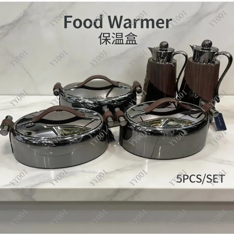 

5PCS Food Warmer Set Thermal Lunch Box with Pot Insulated Food Container for Home Use