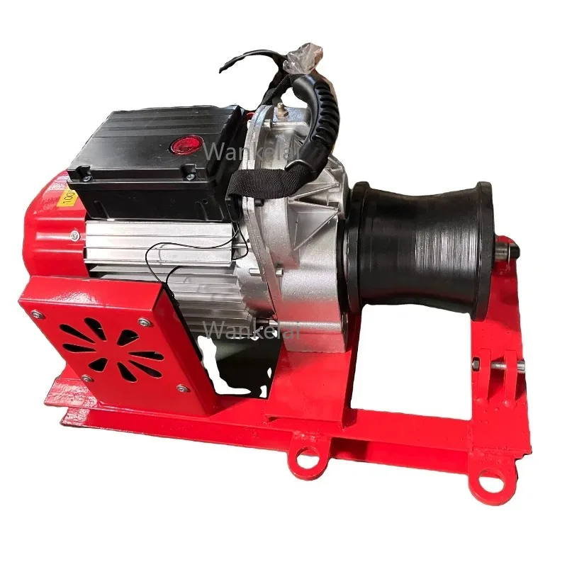 

High Quality 2Ton Small Portable electric 12V 12 24 V 220V Wire Rope corner Engine Winch for pull cargo use