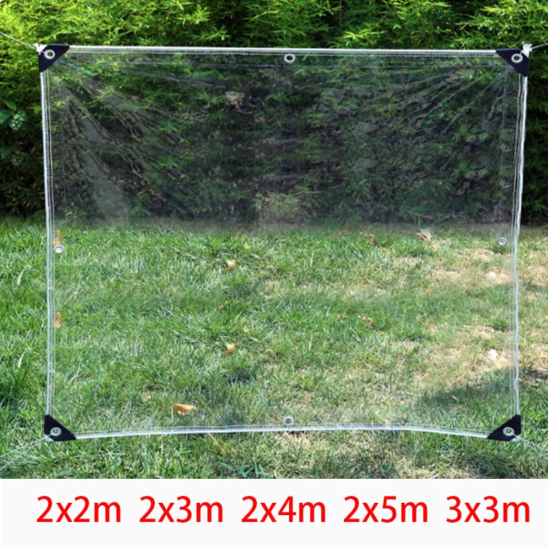 Thickened PVC Transparent Tarpaulin Waterproof Windproof Canopy Terrace Insulation Snow Prevention