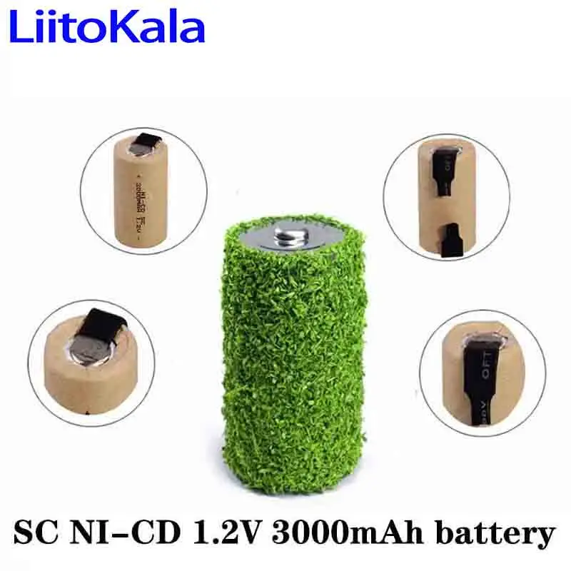 SC 1.2V 3000mAh Sub C battery Ni-CD rechargeable battery with welding board for electric screwdriver/sweeper assembly battery