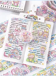 1 Stuks/1 Partij Scrapbooking Stickers Decoratieve Plakband Huisdier Leven Molinta Meisje Maskeren Tapes Diy Papier Japanse Stickers