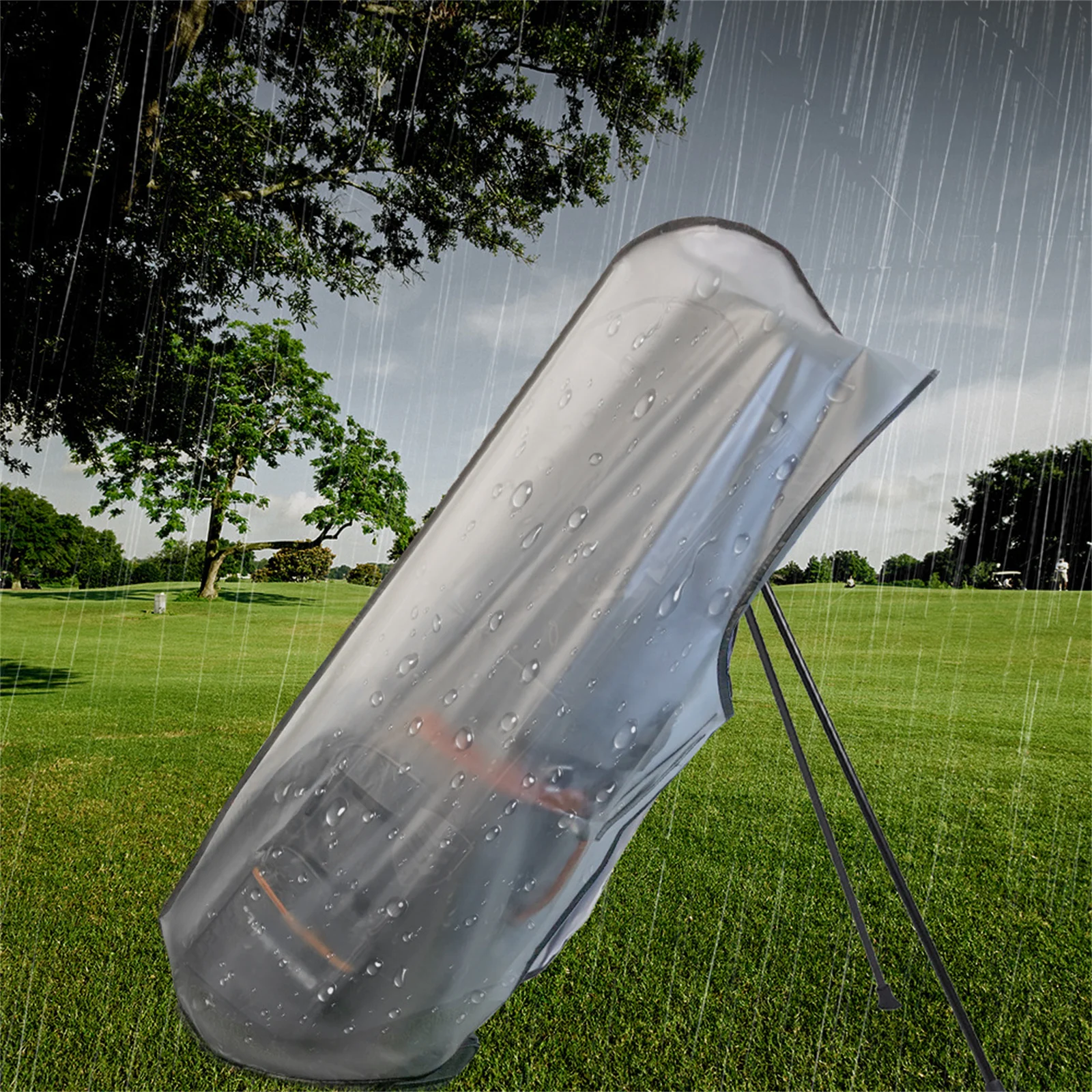 Waterproof Golf Bag Cover Protective for Outdoor Travel Frosted PVC Rain Guard Dustproof Shield Durable Lightweight Gear