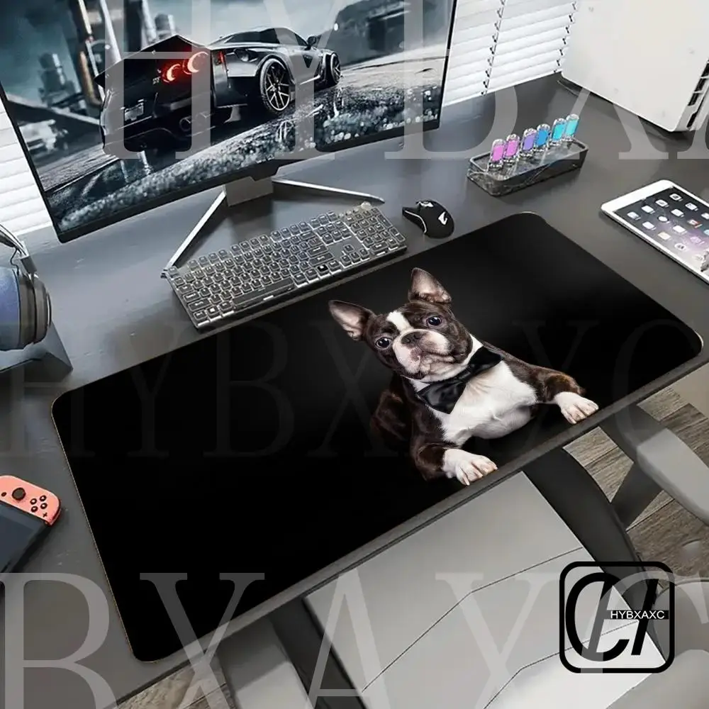HYBXAXC Mouse Pad 900x400 French Bulldog Gaming Accessories Cool Computer Desk Accessories Keyboard Mat Anti-skid Game Mousepad