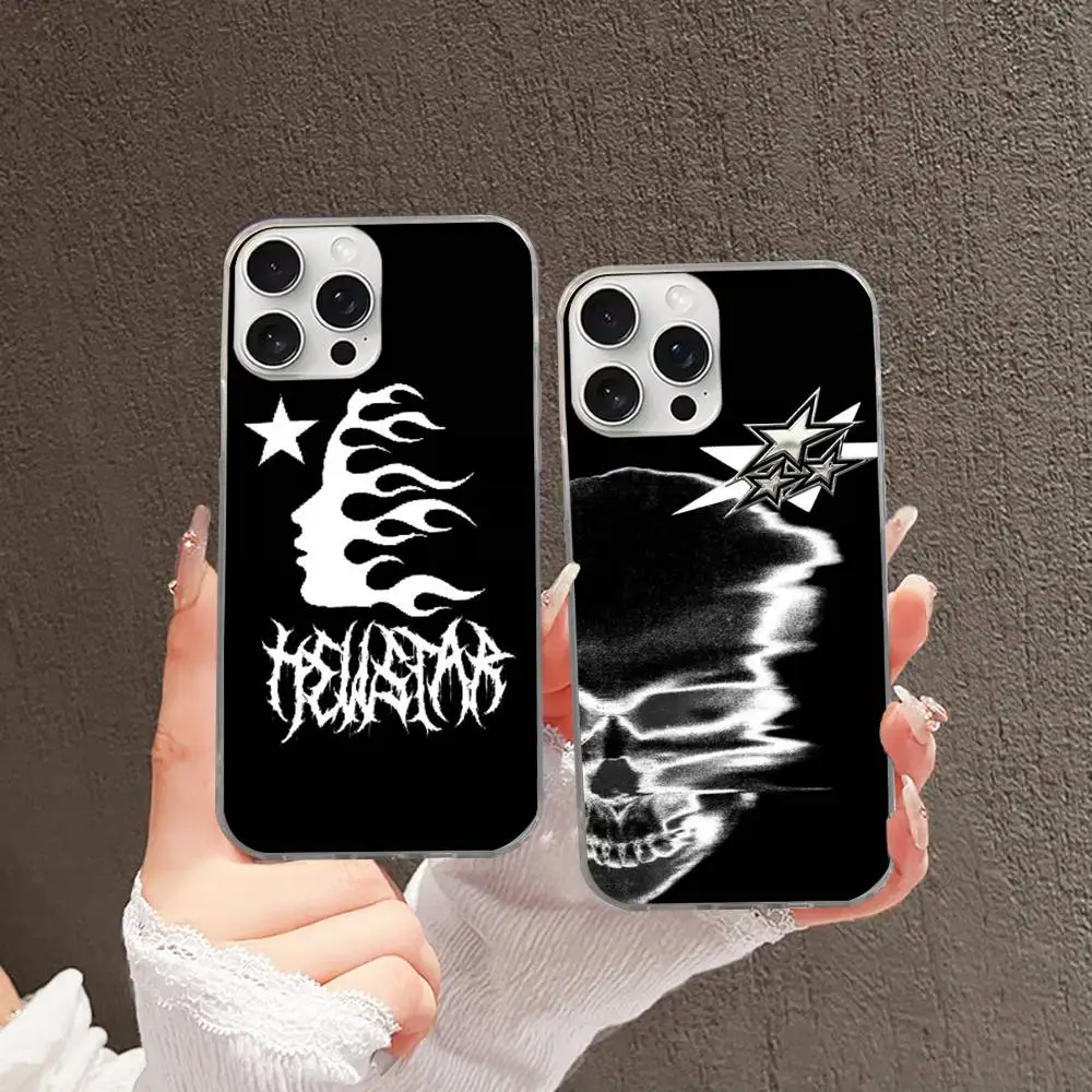 H-HellstarS Fashion Logo Phone Case For IPhone 17 Pro Max 16 15 14 13 12 11 Water Ripple Silver Protective Cover view 5