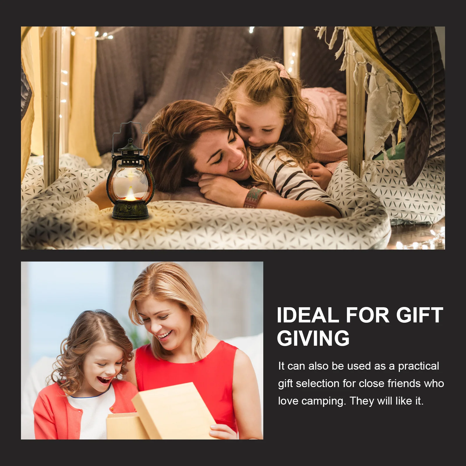 

Portable Camping Lantern LED Vintage Style Long Low Power Consumption for Outdoor Adventure Travel and Emergency