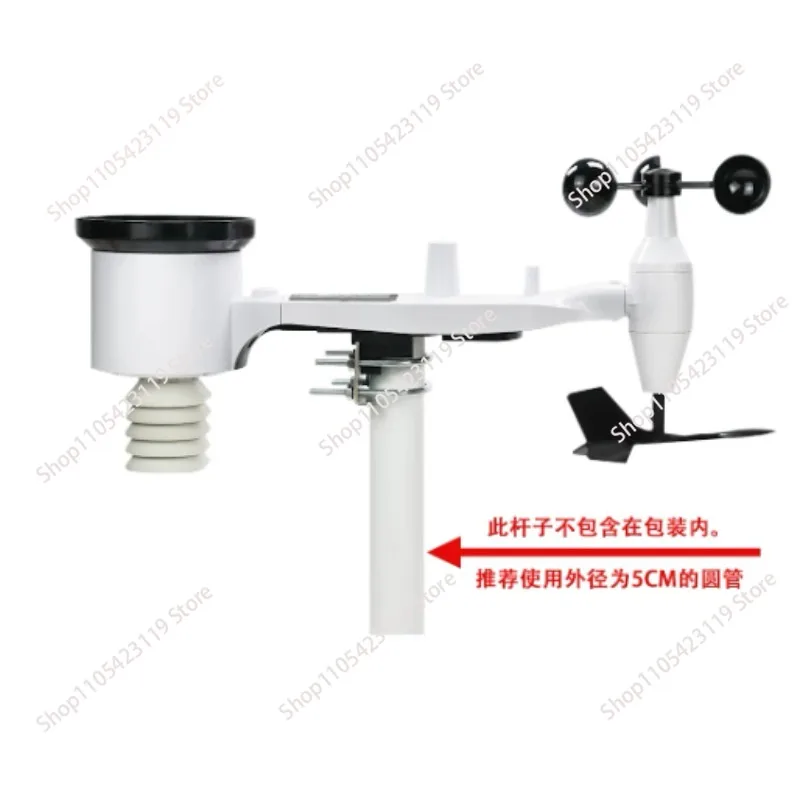 Meteorological station wind speed, direction, rainfall, temperature, humidity, air pressure, lighting, wifi