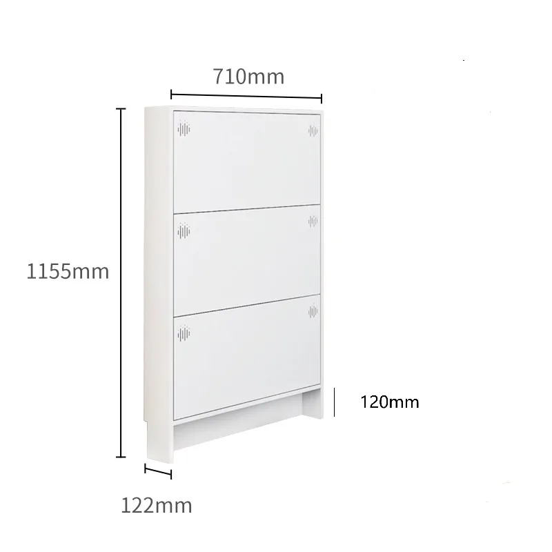 Ins Wind خزانة أحذية رفيعة للغاية مدخل باب منزلي حديدي خزانة أحذية ضيقة للغاية رفيعة #6