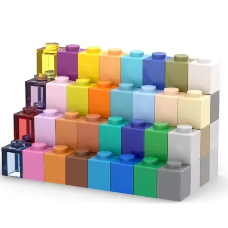 20PCS MOC Bricks Parts 3005 1 x 1 DIY Building Blocks Interlocking Bricks Educational Toys for Kids