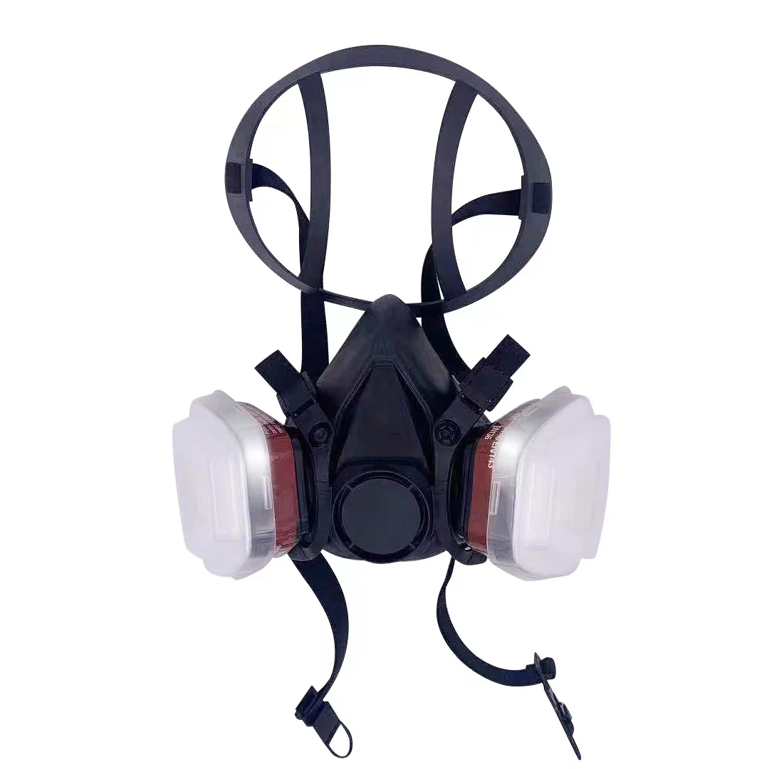 Black 6200 Chemical Half Face Painting Spraying Against Respirator Gas Mask Safety Working Dust Mask Matched 5N11/6001