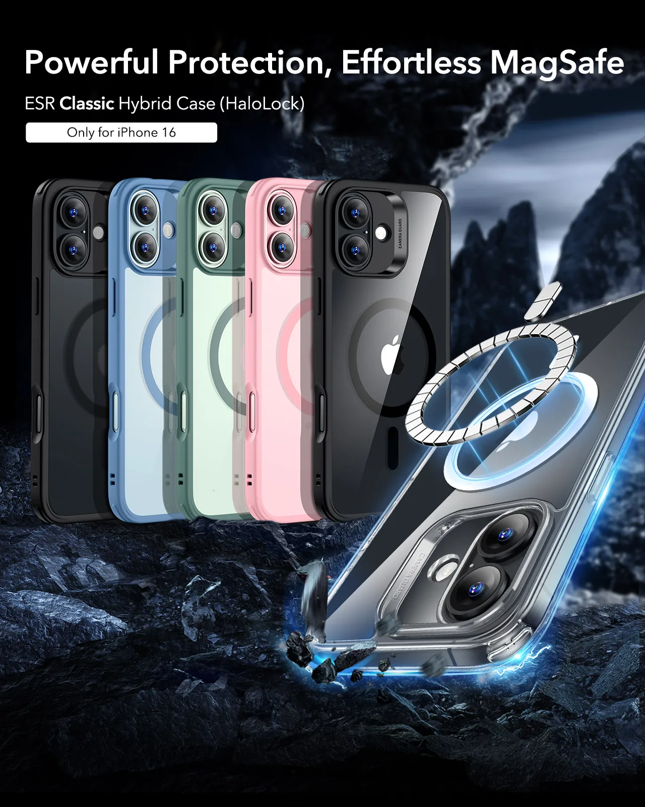 ESR Protective Case for iPhone 16 16 Pro Max Magsafe case for iPhone 16 Pro MaxClassic Hybrid HaloLock case for iPhone16 Plus