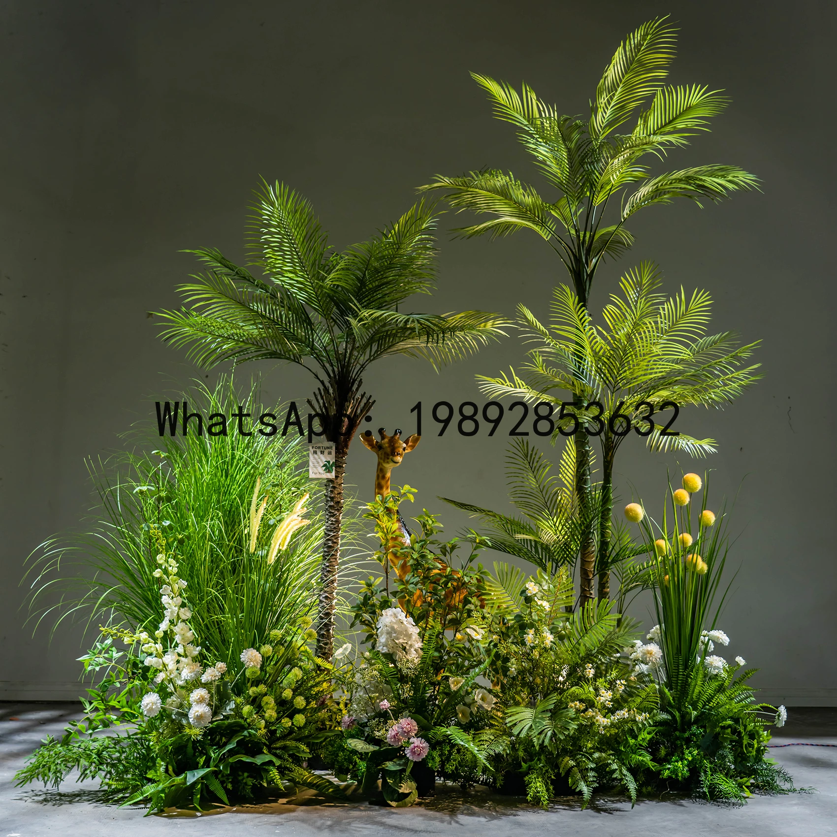 Outdoor Camping Stijl Kunstmatige Groene Plant Landschap Combinatie Raamdecoratie Trap Hoek Nep Boom Ornament