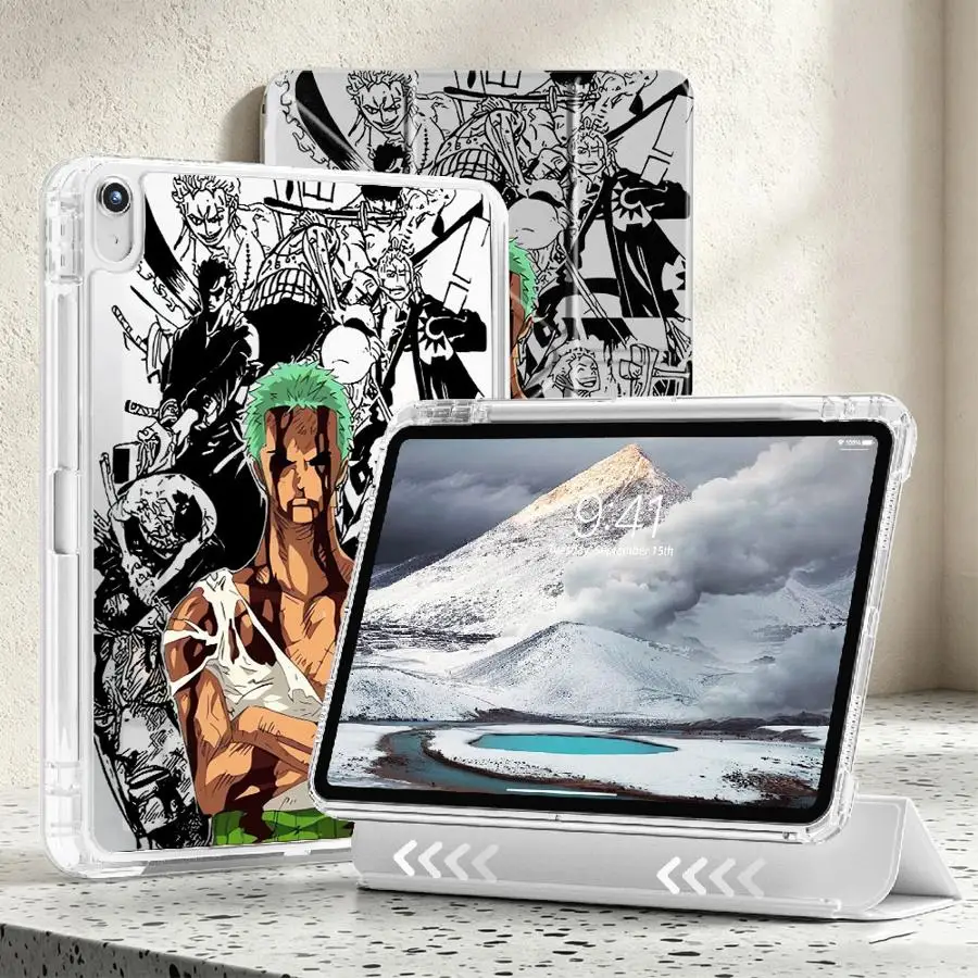Ones P-Piece Zoro With Pen Slot Cover Tablet Case For Samsung Galaxy Tab S7 FE S8 A8 A11 A9 Plus S10 Lite S9 Plus