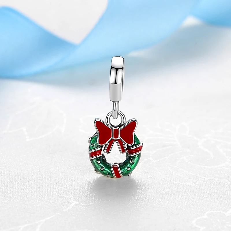 Original 925 Sterling Silver Charms Christmas Santa Reindeer Pendant Beads Fit Brand Bracelets Necklaces Women DIY Jewelry Gift