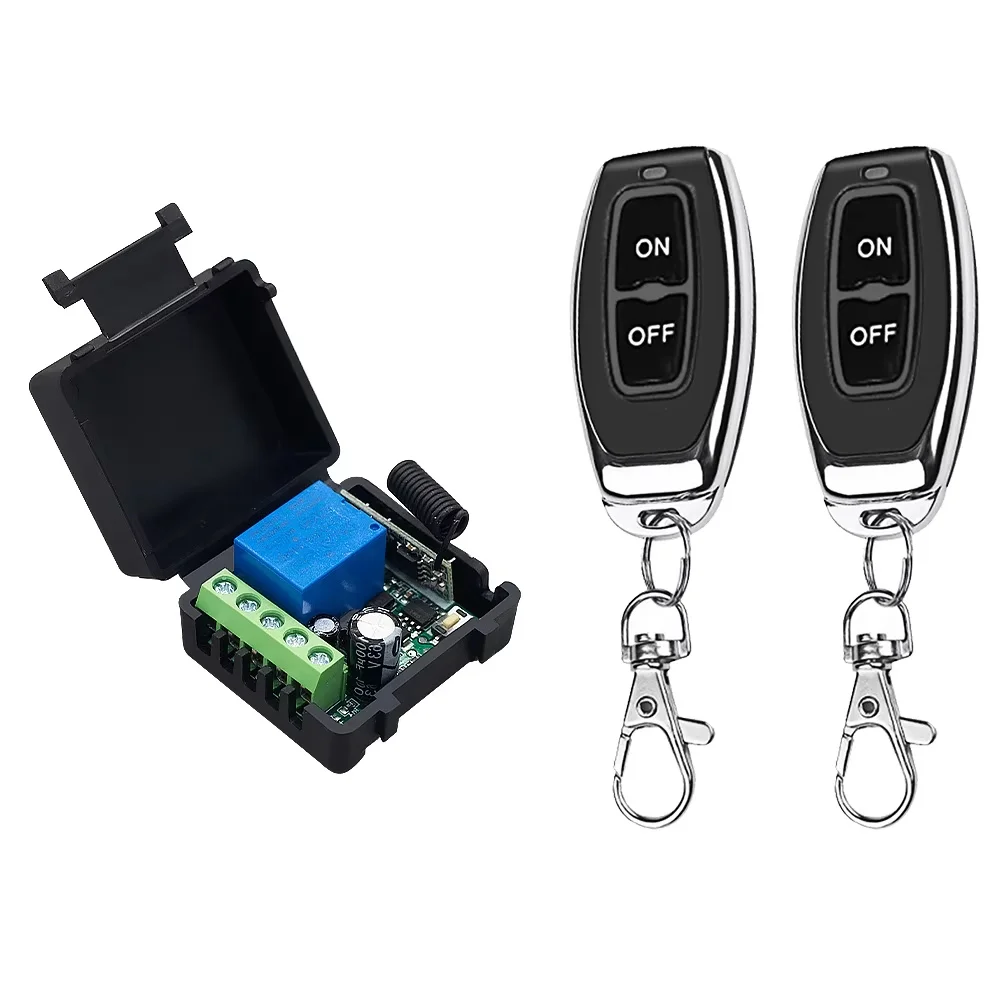 

433MHz Wireless Remote Control Switch RF Relay DC 12V 24V 48V 60V Transmitter Gate Door light Controls