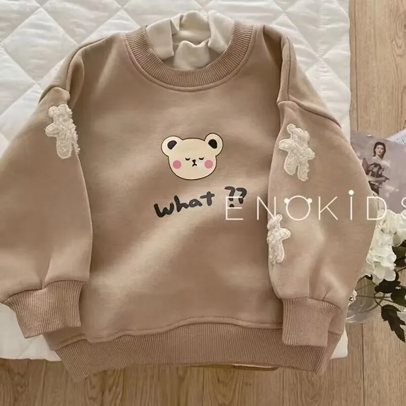 

Boys Sweater Autumn/Winter Girls' Baby Korean Edition Casual Long Sleeve Half High Collar Thickened Top Children's Warm Sweater