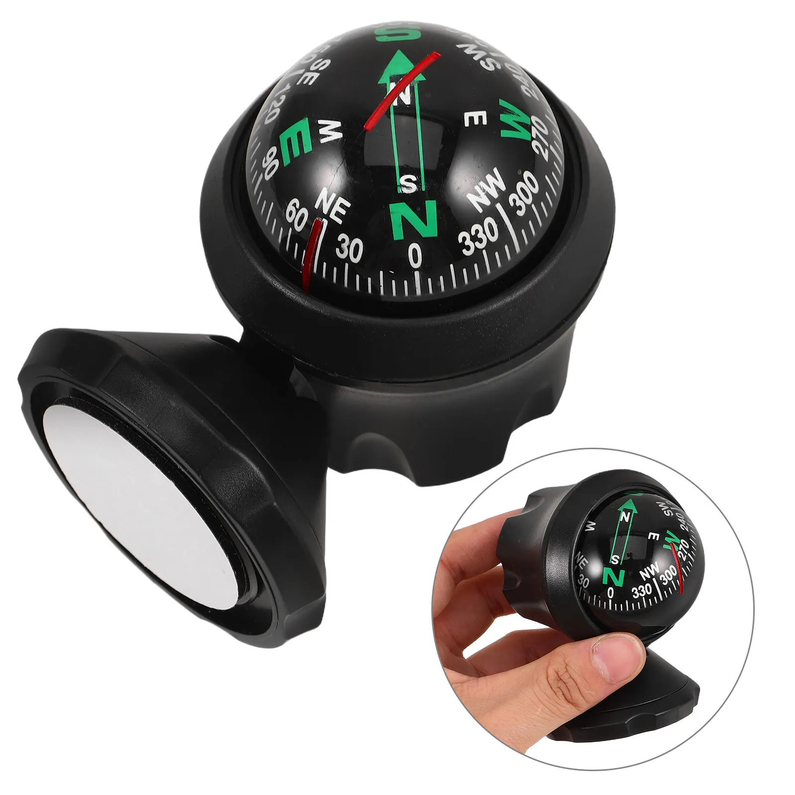 Car Compass Ball Dashboard Mount – Precision Direction Finder for Vehicles, Boats, Bikes, Hunting & Camping