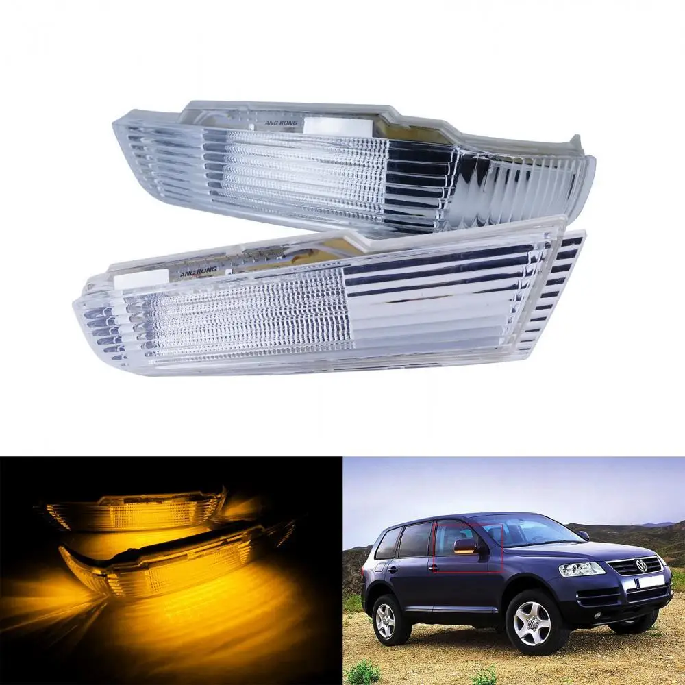 

Left+Right Door Wing Mirror LED Indicator Turn Signal Light For VW Touareg 03-06