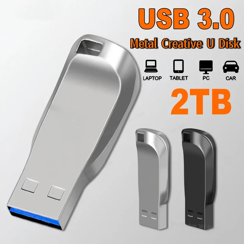 New 2TB Pen Drive USB 3.2 Flash Drive High-Speed Pen Drive 1TB 512GB Metal Memory Stick For PC Storage Devices Car Music Adapter
