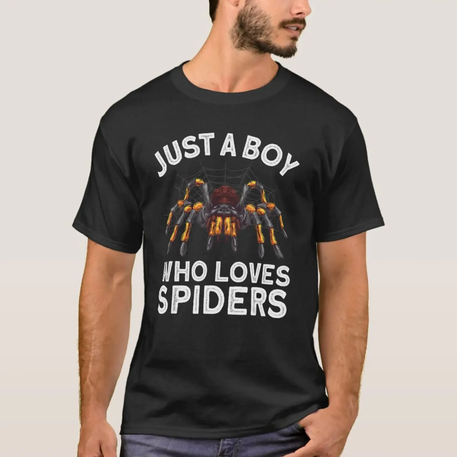 Cute Spider For Men Boys Kids Web Tarantula T Shirt vintage Washed Stylish Breathable Versatile designer clothes Comfortable