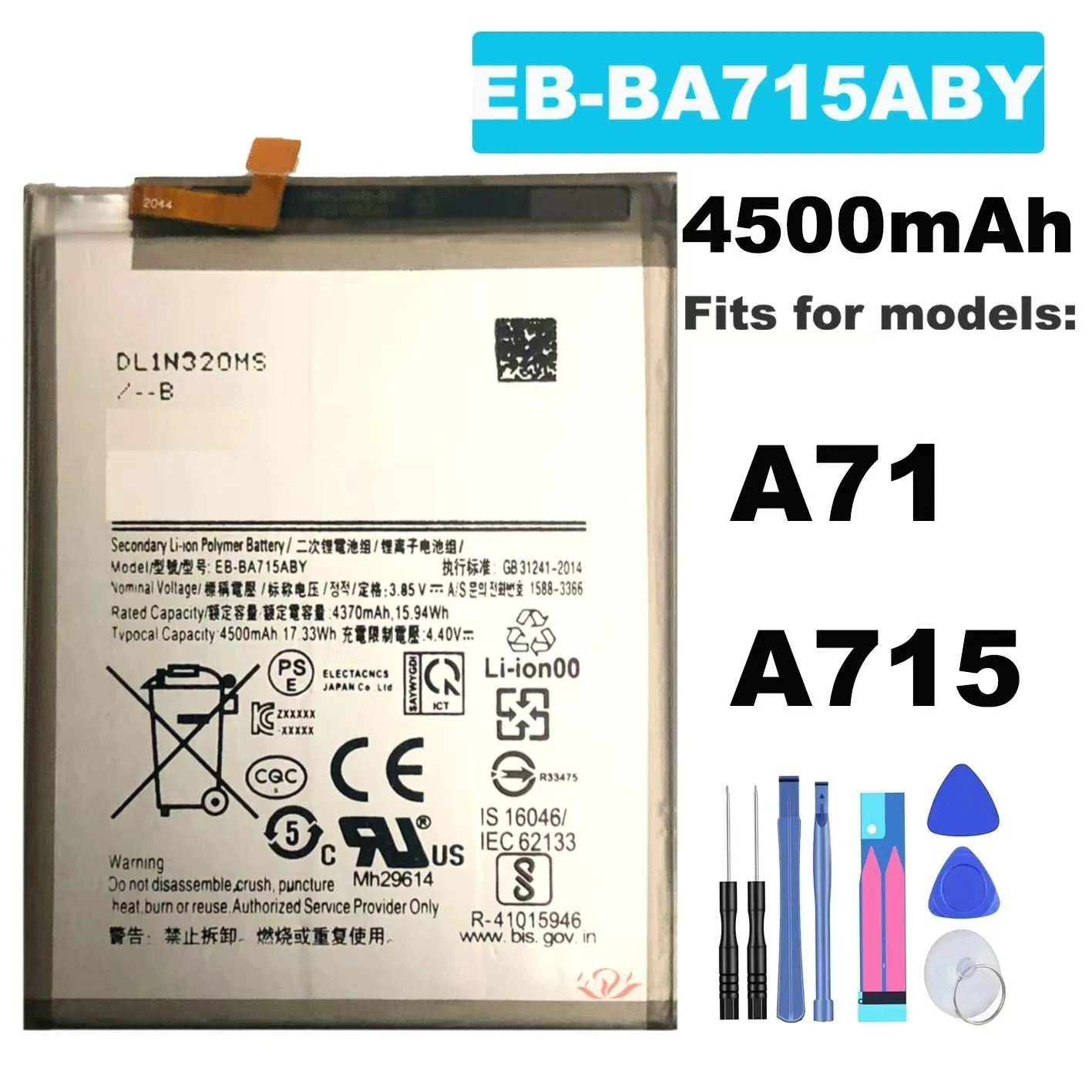 For Samsung A71 A715 EB-BA715ABY Original Battery, Cell Phone Battery Replacement Repair Parts, Tools