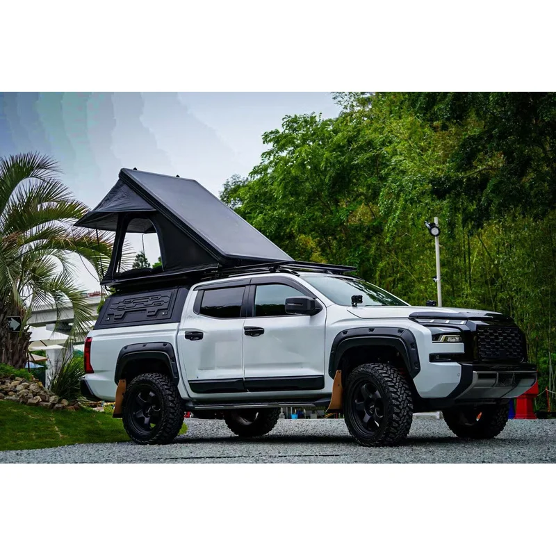 3 Seconds Quick Open Side Opening ABS Hard Roof Top Tent XL 4 Person Off Road Camping Tent
